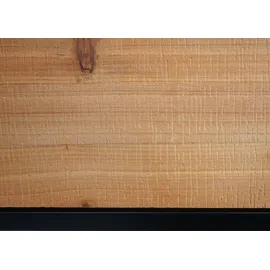 Mendler Hochbeet HWC-L32, Pflanzkasten Blumenkasten Gemüsebeet, Holz-Stahl 62x80x16cm ~ Gestell schwarz, naturfarben