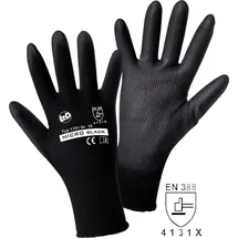Worky Safety Line Leipold Doehle Micro Black Nylon-pu 1151-l Nylon Arbeitshandschuh Größe (handschuhe): 9, L En 388:20