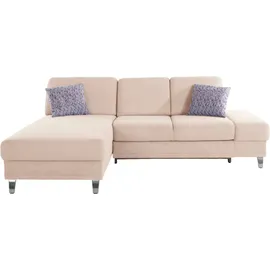 sit&more Ecksofa »Clio L-Form« wahlweise mit Bettfunktion oder Vorziehsitz und Bettkasten, Federkern