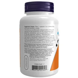 NOW Foods L-Tyrosin 500 mg Kapseln 120 St.