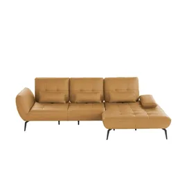 Vito Eckcouch Flachgewebe 3-Sitzer Beige
