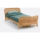 Bett Mit Lattenrost Arsel, Rattan 90 x 190 cm Rattan natur 90 x 190 cm