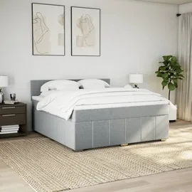 vidaXL Boxspringbett 180 x 200 cm Hellgrau