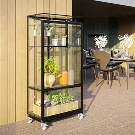 Vitavia Polis 350 0,81 x 0,43 x 1,66 m schwarz inkl. Rollfundament