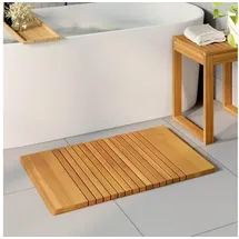 vidaXL Badematte Uni Braun 59 x 40 cm