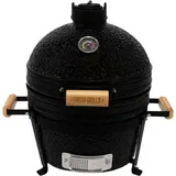 Kamado Holzkohlegrill 40,6cm Schwarz Keramikgrill Mini Ofen BBQ Ei Kohl Smoker