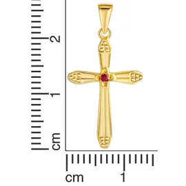 FIRETTI Kreuzanhänger Gelbgold 375