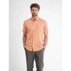 Kurzarmhemd mit verdecktem Button-down-Kragen - Pale Papaya - XXXL