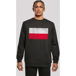 Kapuzenpullover F4NT4STIC "Poland Polen Flagge distressed", Herren, Gr. XXL, schwarz, Obermaterial: 50% Baumwolle, 50% Polyester, casual, relaxed fit, Rundhals, Langarm, Pullover, Print