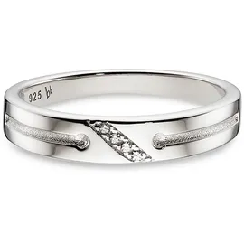 Bruno Banani Silberring BRUNO BANANI "Schmuck Geschenk Damenring rhodiniert" Gr. 58, silberfarben, kristallweiß, Fingerringe, Damen, 58, Silber 925 (Sterlingsilber), 4,1mm, Silberring, mit Zirkonia (synth.)