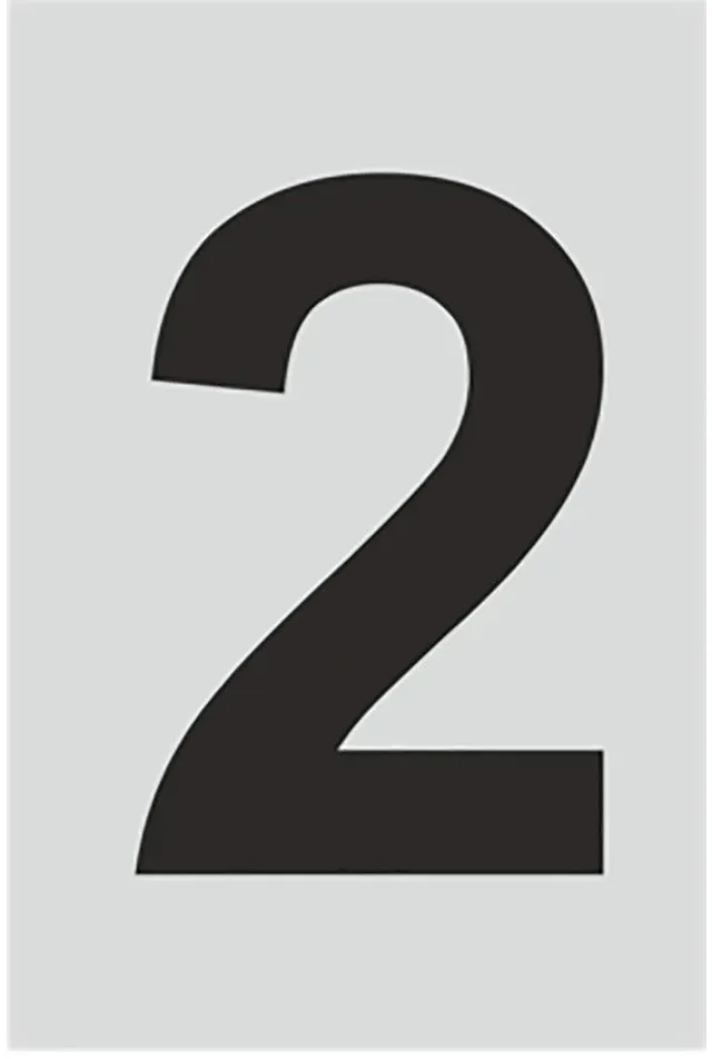 Ziffer Edelstahl-Optik -  2