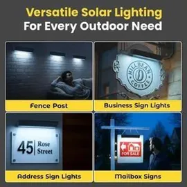 solarsys Solar Adressbeleuchtung 2er Set Kunststoff wetterfest Dämmerungssensor schwarz