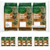 Bibigo Seealgen Snack Korean BBQ – Geröstete Seelagenblätter mit Korean BBQ – Ideal als Snack oder Beilage – 3 x 5 g (Packung mit 4)