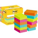 Post-it Notes Poptimistic, bunt, 38 x 51 mm 100 Blatt pro Block Blau, Grün, Orange, Rosa 12 Stück