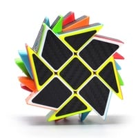 EACHHAHA Zauberwürfel Windmühle Speed Puzzle Cube 3x3 Speed Magic Cube, professioneller, schneller Brain Teaser, Geeignet für das Wettbewerbstraining, Geburtstagsgeschenk(Kohlefaser)