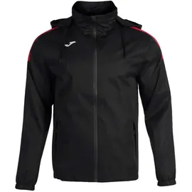 Joma Trivor Regenjacke Unisex Schwarz/Rot 3XL