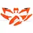 UFO Plastikbausatz mit Fork Protectors für KTM EXC-F 2024 Orange