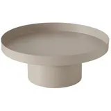 Boltze Deko-Tablett Ø 35 cm SAMONA, Ø 35 cm - Beige - Eisen - mit Standfuß