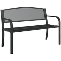 VidaXL Gartenbank 119 cm Schwarz Stahl