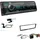 EHO Kenwood KMM-BT508DAB 1-DIN Digital Media Receiver Autoradio DAB+ Bluetooth Alexa Einbauset passend für Renault Modus Grand Modus 2004-2012 schwarz