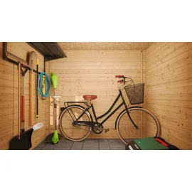 TIMBELA Gartenhaus M310C+M310G 1,42 x 2,00 m Beige