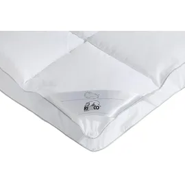 RIBECO Kunstfaserbettdecke RIBECO "Isabel", weiß, B:155cm L:220cm, Bezug: 100% Polyester. Füllung: 100% Polyester, Bettdecken, Luxus Daunenfeeling mit natürlichem Milbenschutz
