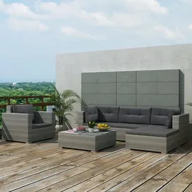 vidaXL Garten-Lounge-Set grau 41879