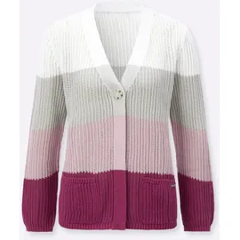 Casual Looks Ajour-Strickjacke in Rosa 52