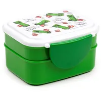 Triton-X Puckator Minecraft Creeper & TNT Clip-Verschluss Stapelbare Bento Lunch Box mit Besteck