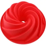 FELIXLEO Backform Gugelhupfform Silikon 9Zoll Rose Rot Für Kuchen Brot Backen., (1-tlg)