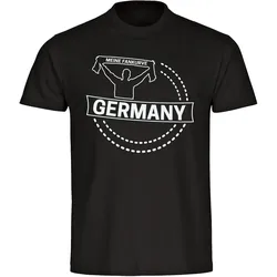 multifanshop Herren T-Shirt - Germany - Meine Fankurve - Druck weiß - Männer