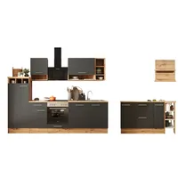 Respekta Küchenzeile Hilde 280 cm Grau