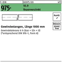 Industrial Quality Supplies DIN 975 Gewindestange VG M12x1000 Stahl