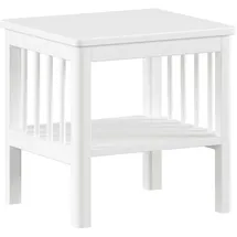 Home Affaire Nachtkonsole stabil 50 x 50 x 45 cm Buche massiv weiß lackiert