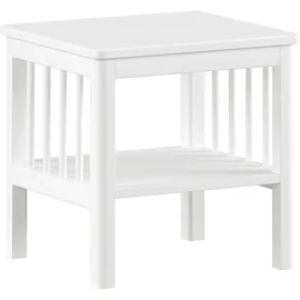 Home Affaire Nachtkonsole stabil 50 x 50 x 45 cm Buche massiv weiß lackiert