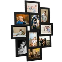 VidaXL Collage Bilderrahmen für 10x(13x18 cm) Fotos Schwarz MDF