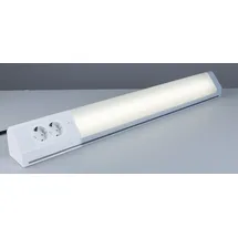 Heitronic Lichtleiste "Bonn", silber (silberfarben), 1, H: 8,5cm, 1 Stk., Leuchten, Küchenlampe,Küchenbeleuchtung,+ zwei Steckdosen, integrierter Schalter