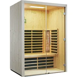 Infraworld Infrarotkabine Fusion Glas 145 Fichte inkl. 5-teiligem gratis Zubehörset