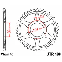 JT Sprockets Stahl Standard Ritzel 488 - 530