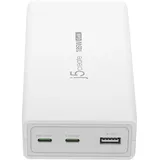 j5create JUP37185W-EN 185-Watt-GaN-PD-3.1-USB-C-Ladegerät mit 3 Anschlüssen - EU-Version - Weiß