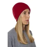 Bo.MA. Gerippter Hut aus 100 % reinem regeneriertem Kaschmir für Herren und Damen, hergestellt in Italien, Winter, Mütze, Kaschmir, Winter, Kopfhörer, Kleidung, Geschenk, rot, One size - Einheitsgröße