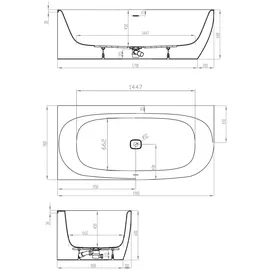 Hoesch iSENSI Eckbadewanne 190 x 90 cm (3825.010)