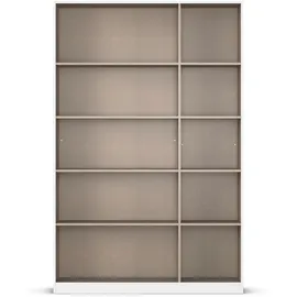 Rauch Spiegelschrank mit Einlegeböden ¦ grau ¦ Maße (cm): B: 136 H: 210