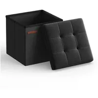 Songmics Sitzhocker (1 St), mit Stauraum faltbarer Hocker Sitzwürfel
