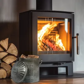 Relaxdays Ascheeimer Metall 10L mit Deckel Silber