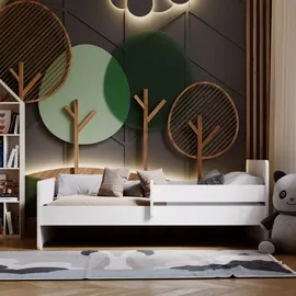 Kobi Kinderbett Max 140 x 70 cm Holz weiß rosa