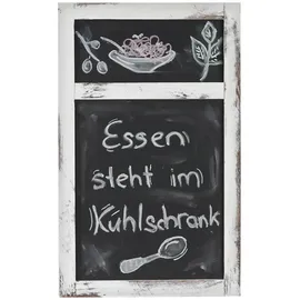 Mendler Werbetafel HWC-C51, Wandtafel Kreidetafel, 55x34x2cm, Holz Shabby-Look Vintage ~ weiß