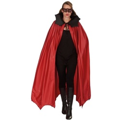 Metamorph Kostüm Roter Umhang mit Kragen, Ein Cape für Vampire, Dämonen und den venezianischen Karneval rot