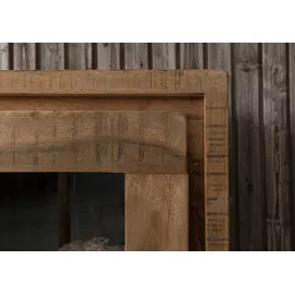 Massivmoebel24 Vitrine Akazie 98x40x180 natur lackiert BARK 108