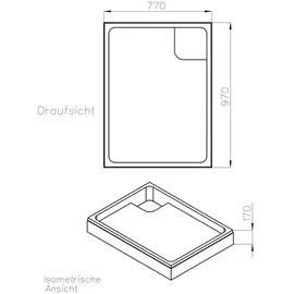 Ottofond Wannenträger Samos 970 x 770 mm